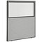 Global Industrial 60-1/4W x 72H Office Partition Panel with Partial Window, Gray 694665WGY - alternate 1